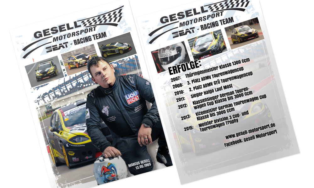 Gesell Motorsport - Autogrammkarte A6