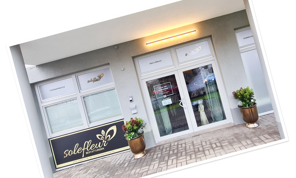 Fensterfolierung Solefleur Bestattungen Dermbach - Fensterfolierung